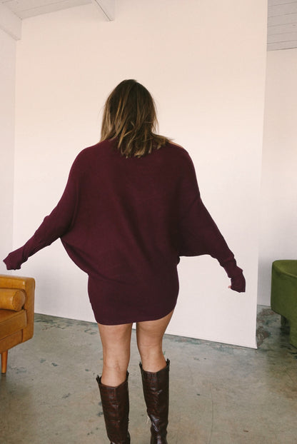 Wine Down Sweater Dress